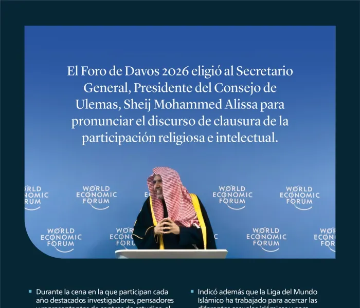 Extractos del discurso de clausura de la participación religiosa e intelectual del Secretario General, Sheij Mohammed Al-Issa durante el Foro de Davos 2026