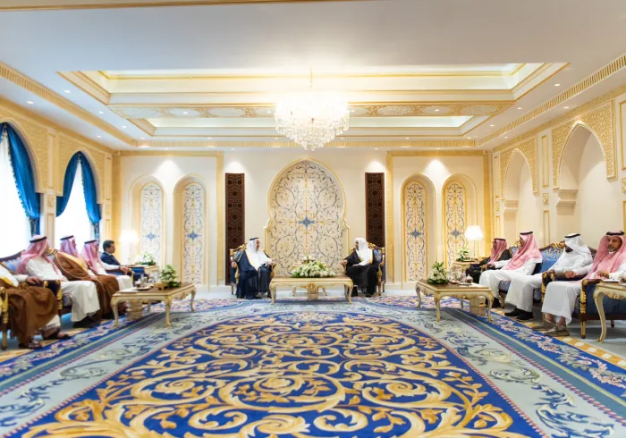 Today at the MWL headquarters in Makkah, His Excellency Sheikh Dr. Mohammad Al-Issa, the Secretary-General of the MWL and Chairman of the Organization of Muslim Scholars, met with His Excellency Dr. Mishaan Al-Khazraji