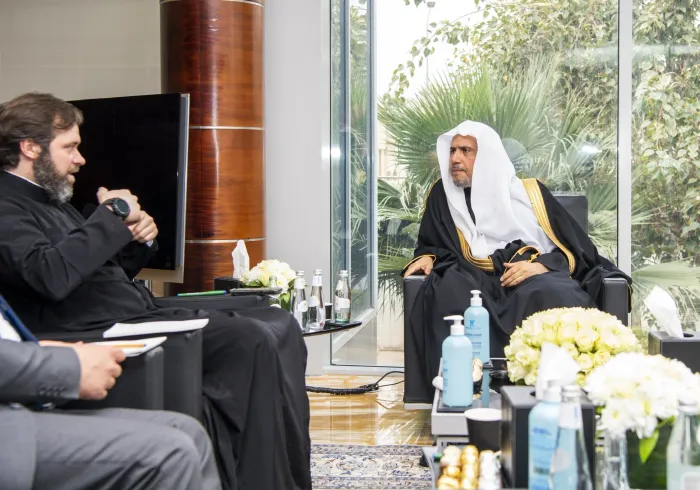 ڈاکٹر محمد العیسی نے آج ڈاکٹر گریگروی میٹرو سو،صدرپیٹرک کونسل برائے اسلامی تعلقات روس سے ملاقات کی