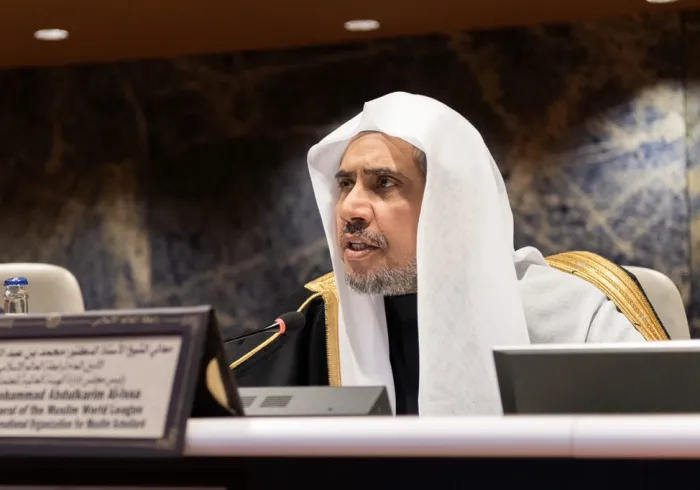 من كلمات معالي الشيخ د. ⁧‫محمد العيسى‬⁩ من منبر ⁧‫الأمم المتحدة‬⁩ في ⁧‫جنيف‬⁩.