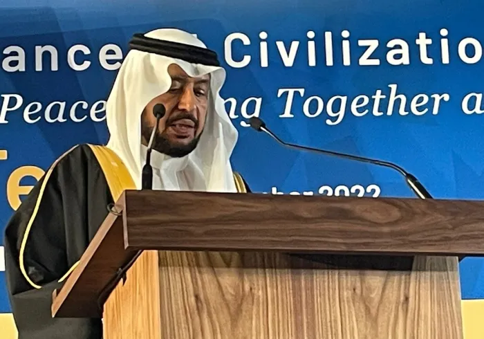 ممثلاً لمعالي الأمين العام الشيخ د.محمد العيسى.. شارك معالي نائب الأمين العام د.عبدالرحمن الزيد في:”الجلسة الرئيسية الوزارية” لأعمال المنتدى العالمي لتحالف الأمم المتحدة للحضارات