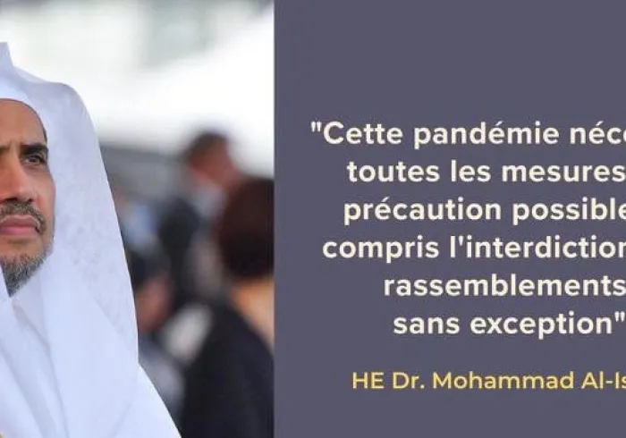 "Nous vivons un moment critique de l'histoire qui implique une solidarité et une coordination internationales. Le coronavirus exige de prendre toutes les mesures de précaution nécessaires et d'interdire toute forme de rassemblement".LIM 