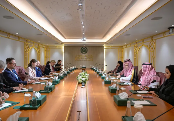 الأمين العام لرابطة العالم الإسلامي يلتقي وفدًا من القيادات الفكرية الألمانية من مختلف مراكز الأبحاث والفكر