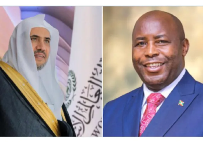 جمہوریہ برونڈی کے صدر جنرل ایوریسٹ ندائیشمی نے رابطہ عالم اسلامی کی کاوشوں کو سراہا۔ان خیالات کا اظہار صدر محترم نے سیکرٹری جنرل عزت مآب شیخ ڈاکٹر محمد العیسی سے ٹیلیفونک رابطہ کے دوران کیا