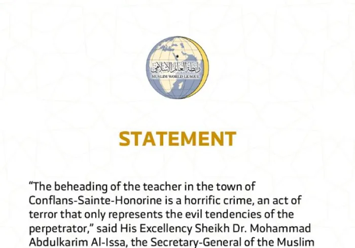 HE Dr. Mohammad Alissa expressed his sincere condolences to the teacher’s family, students, friends & the people of France