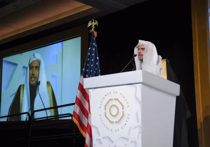 Le Secreitary General s'exprimant sur le rôle d'une "alliance mondiale commune aux adeptes des diverses religions et à tous les pacifistes" durant l'important congrès international de Washington