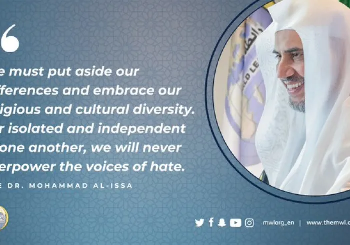 We must put aside our differences and embrace our religious and cultural diversity