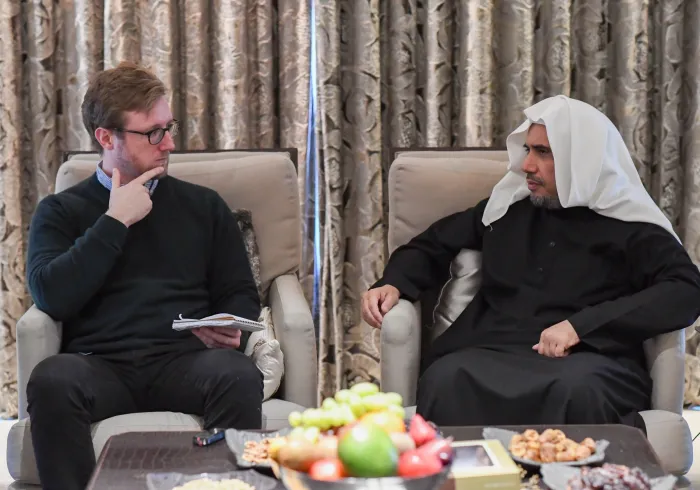 في لقاء موسع صحيفة الواشنطن بوست تستطلع معالي الأمين العام الشيخ د. محمد العيسى حول عدد من الموضوعات في إطار حضوره كمتحدث رئيسي في مؤتمر واشنطن: