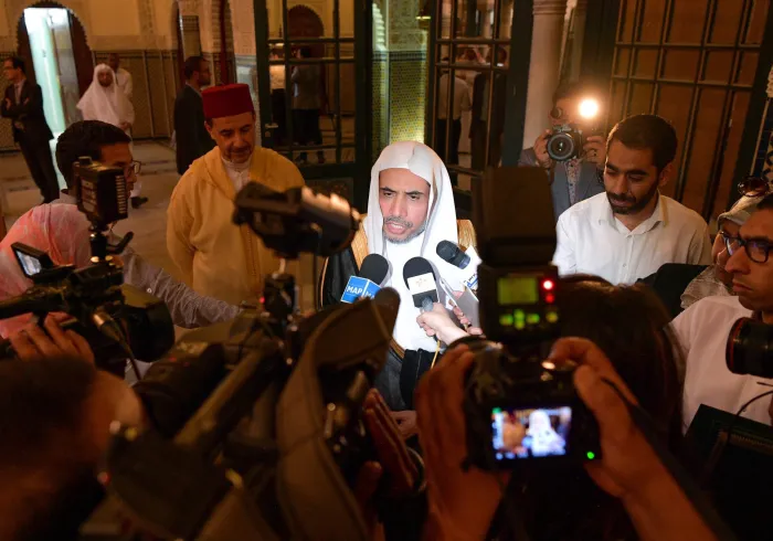 معالي الأمين العام لرابطة العالم الإسلامي الشيخ الدكتور ‫محمد العيسى‬ في تصريح لوسائل الإعلام المغربية :