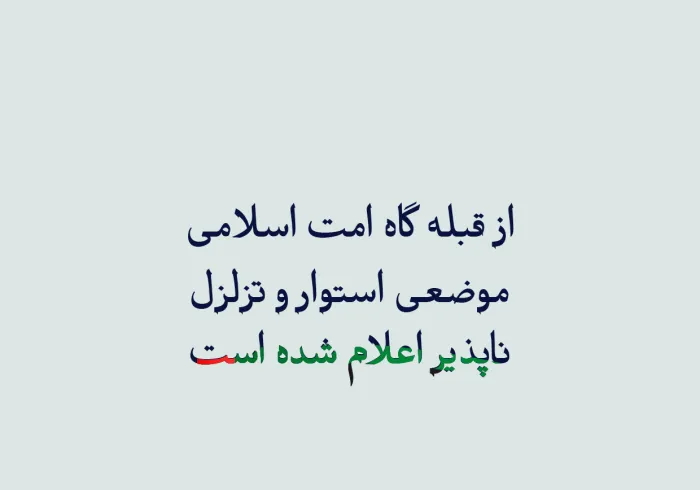 «مسلمانان در سطح اسلامی و بین‌المللی، بر حمایت از مسائل عادلانه اتفاق‌نظر دارند، و پایداری ملت فلسطین را در برابر جنایات نسل‌کشی، ستایش می‌کنند، و از حق آنان در تأسیس دولت مستقل خود پشتیبانی می‌نمایند.»