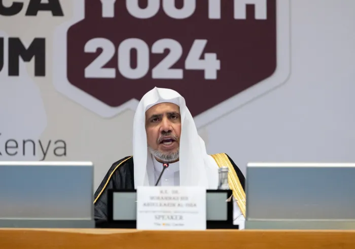 En la sede de las Naciones Unidas en Nairobi, el Secretario General, Presidente de la Comisión de Ulemas, el Sheij Mohammed Al-Issa, fue el invitado de honor del "Foro África para la Juventud"
