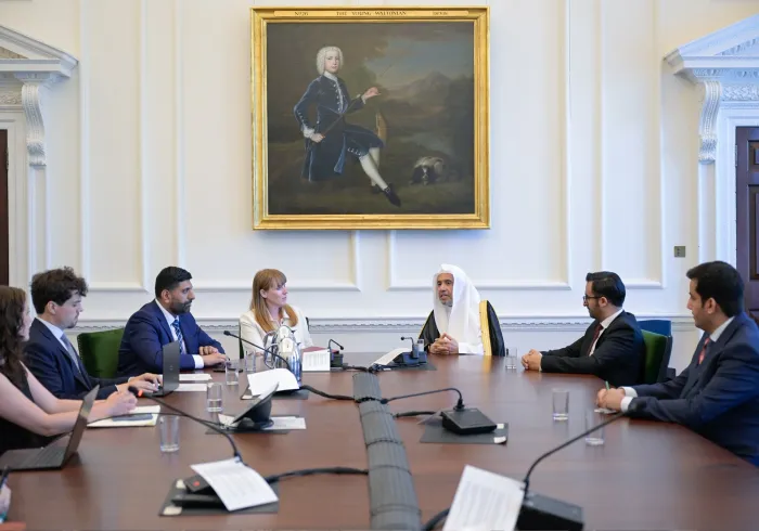 Deputy Prime Minister of the United Kingdom, Ms. Angela Rayner, met with H.E. Sheikh Dr. Mohammed Al-issa , Secretary-General of the Muslim World League (MWL) and Chairman of the Organization of Muslim Scholars.