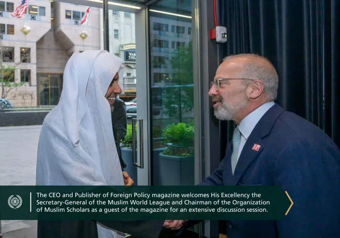 Foreign Policy magazine hosted a discussion session followed by a dinner in honor of His Excellency Sheikh Dr. Mohammed Al-Issa attended by a distinguished group of religious, intellectual, media, and political figures