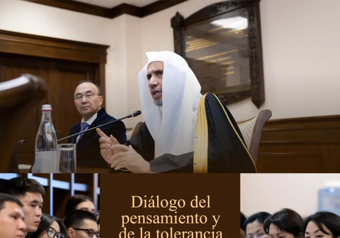 El Secretario General de la Liga del Mundo Islámico, Presidente del Consejo de Ulemas, el Sheij Mohammed Al-Issa, ofreció una conferencia en la Universidad Nacional Euroasiática de Astaná.