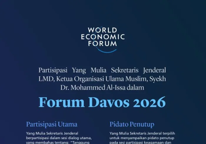 LMD di Forum Davos 2026 Sorotan utama agenda Yang Mulia Sekretaris Jenderal LMD, Ketua Organisasi Ulama Muslim, Syekh Dr.Mohammed Alissa dalam Forum Davos 2026