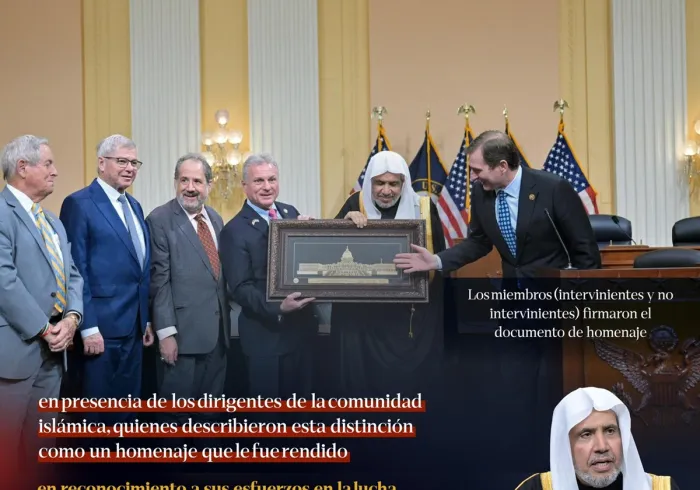Un homenaje excepcional rendido en el seno del Congreso estadounidense, que los responsables de la comunidad musulmana consideraron como un reconocimiento que le fue otorgado
