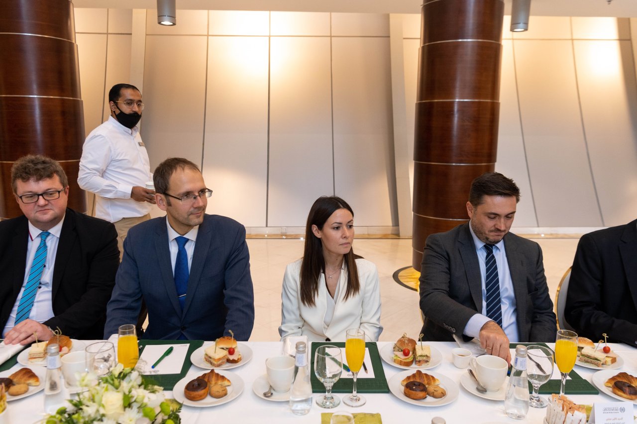 ڈاکٹر محمد العیسی نے یورپی یونین کونسل ورکنگ گروپ برائے مشرق وسطی وخلیج(mog)کے ساتھ ملاقات کی جس میں سفارتکار اور ماہرین شامل ہیں اور جسکی سربراہی ڈاکٹر ٹم بلم اورکالن میٹری کررہے ہیں۔