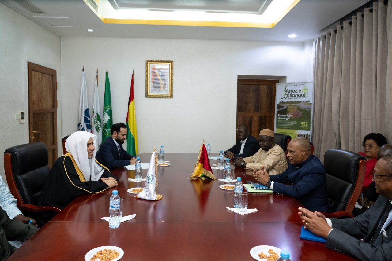 Yang Mulia Perdana Menteri Republik Guinea-Bissau, Tuan Rui Duarte Barros, menerima Yang Mulia Sekretaris Jenderal LMD, Ketua Organisasi Ulama Muslim, Syekh Dr. Mohammed Alissa