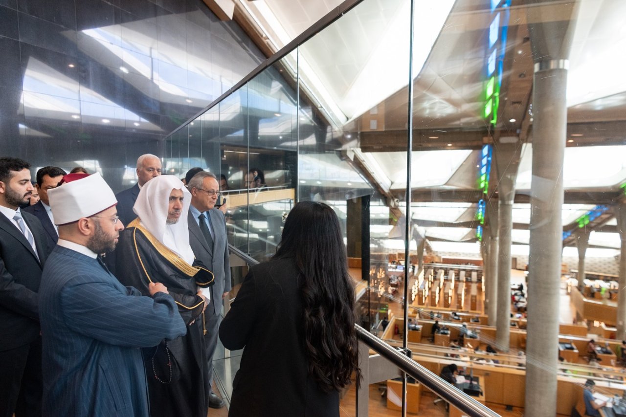 Excellency Sheikh Dr. Mohammed Alissa, Secretary-General of the MWL, delivered a lecture on the East and the West at the Bibliotheca Alexandrina.