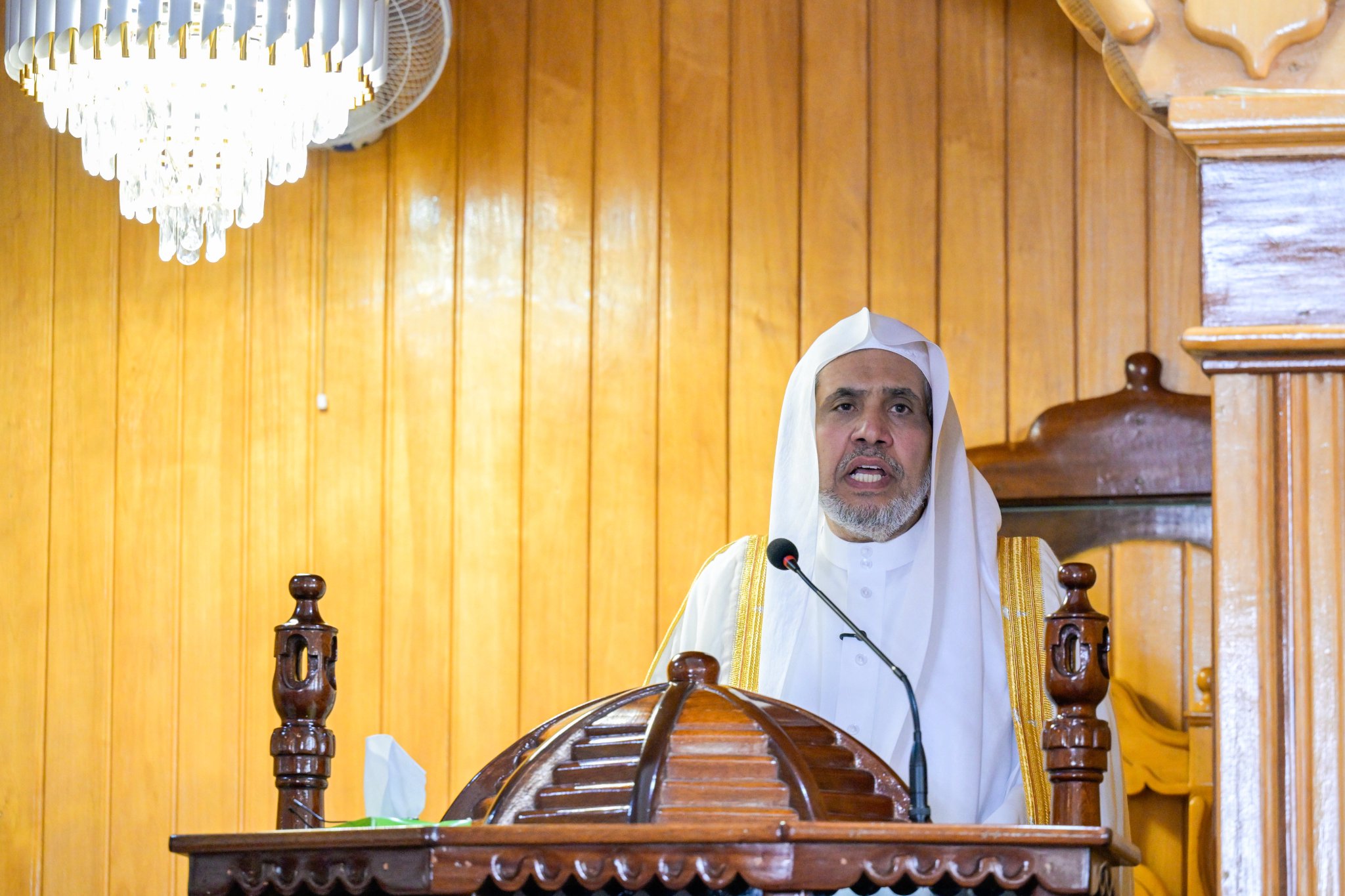 Le Secrétaire général, cheikh Mohammed Al-Issa a prononcé le sermon du vendredi devant les fidèles et a dirigé la prière dans la capitale rwandaise, Kigali