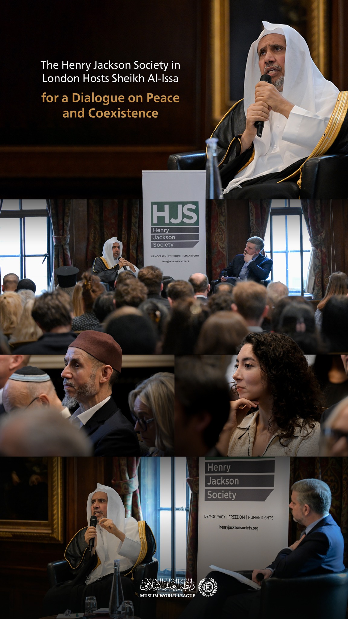 The Henry Jackson Society hosted a dialogue at its headquarters in London with H.E. Sheikh Dr. Muhammad Al-Issa, Secretary-General of the Muslim World League (MWL) and Chairman of the Organization of Muslim Scholars