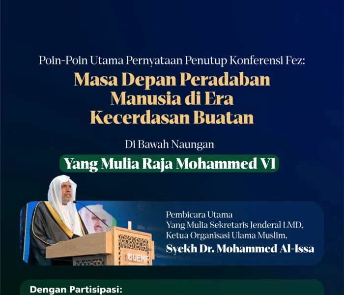 Konferensi Universitas Euro-Mediterania menerbitkan "Risalah Fez" mengenai Peradaban Manusia dan Kecerdasan Buatan (AI). Berikut adalah poin-poin utamanya