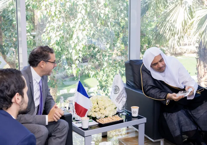 His Excellency Dr. Mohammad Alissa met with the Ambassador of France for the Mediterranean region