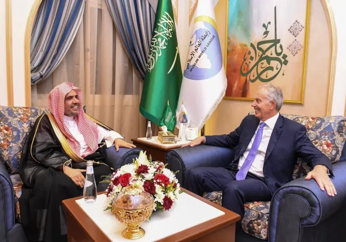 The Rt Hon Tony Blair, Former British Prime Minister met with His Excellency Sheikh Dr. Mohammad bin Abdulkarim Al-Issa