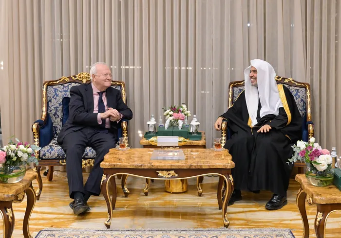 استقبل معالي الأمين العام، رئيس هيئة علماء المسلمين، فضيلة الشيخ د.⁧‫ محمد العيسى‬⁩‬⁩، في مكتبه بالرياض، الممثل السامي لتحالف الحضارات بالأمم المتحدة، معالي السيد ميغيل موراتينوس
