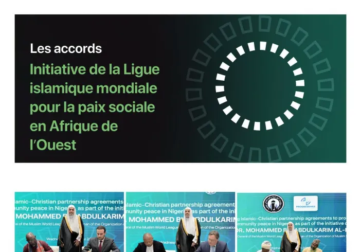 Le Secrétaire général, cheikh Mohammed Al-Issa a assisté à la signature de plusieurs accords entre les responsables musulmans et chrétiens du Nigéria, visant à soutenir la paix civile et la cohésion sociale