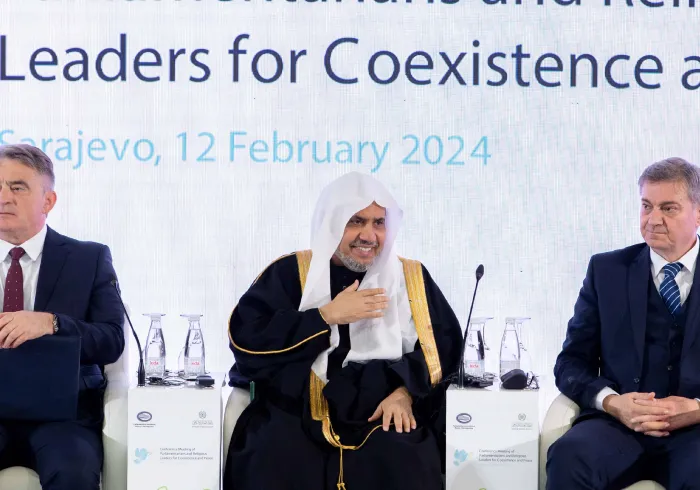 صاحب الفضيلة والمعالي الشيخ الدكتور محمد بن عبدالكريم العيسى في احتفالية استلامه لمفتاح مدينة سراييفو بالبوسنة والهرسك
