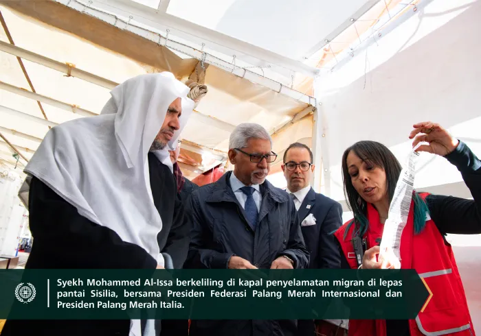Yang Mulia Sekretaris Jenderal LMD, Syekh Dr. Mohammed Alissa, bertemu dengan Yang Mulia Presiden Federasi Internasional Perhimpunan Palang Merah dan Bulan Sabit Merah