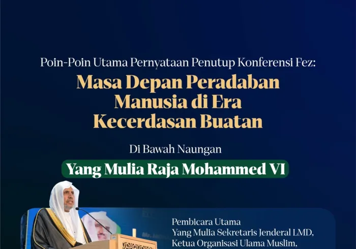 Konferensi Universitas Euro-Mediterania menerbitkan "Risalah Fez" mengenai Peradaban Manusia dan Kecerdasan Buatan (AI). Berikut adalah poin-poin utamanya