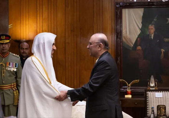 Le Président de la République islamique du Pakistan, M. Asif Ali Zardari, a reçu au palais présidentiel de la capitale Islamabad le Secrétaire général, Président de l’Organisation des savants musulmans, cheikh Mohammed Alissa.