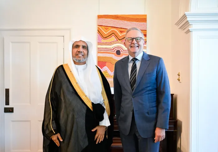Le Premier ministre australien reçoit le Secrétaire général de la Ligue islamique mondiale