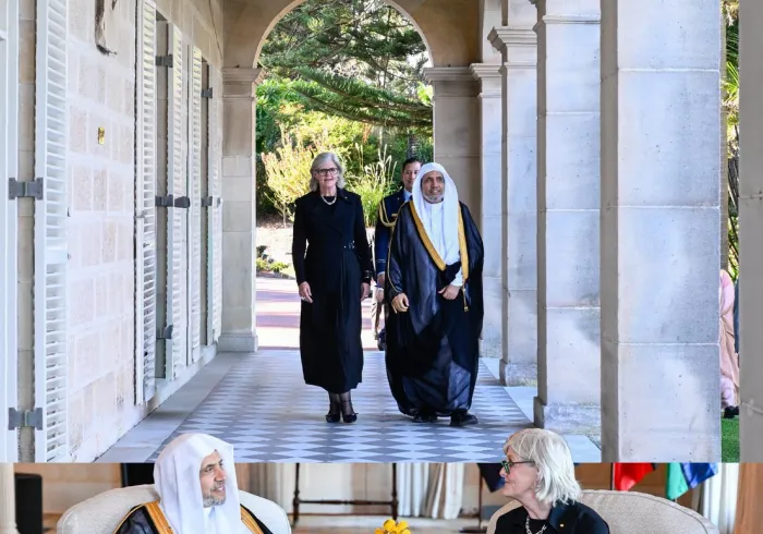 La gouverneure générale d’Australie, Mme Sam Mostyn, a reçu au palais du gouverneur général dans la ville de Sydney le Secrétaire général, cheikh Mohammed Al-Issa