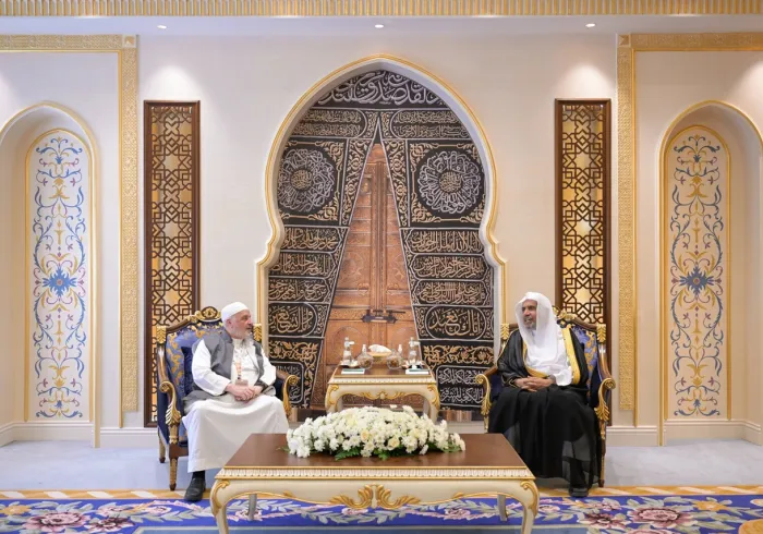 ‏استقبل معالي الأمين العام، رئيس هيئة علماء المسلمين، فضيلة الشيخ د.⁧‫محمد العيسى‬⁩‬⁩، معالي وزير الأوقاف في الجمهورية العربية السورية، فضيلة الدكتور محمد أبو الخير شكري