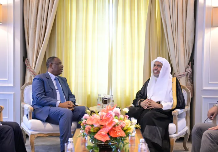At his residence in New York City, H.E. Sheikh Dr. Mohammed Al-Issa , Secretary-General of the MWL, met with H.E. Mr. Macky Sall, former President of the Republic of Senegal