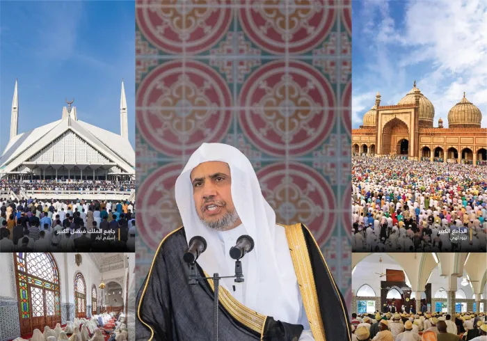 ‏مضامينُ بارزةٌ في الخُطَب الدولية لمعالي الأمين العام، رئيس هيئة علماء المسلمين، الشيخ د. ⁧‫#محمد_العيسى‬⁩:  ‏"الوعيُ الشرعيُّ -بحكمته وسَعَة أُفُقه- يتعايشُ به المسلم في مجتمعات التنوع، منسجماً بين هُويته الدينية وهُويته الوطنية، رادًّا كلَّ ما يُشكِلُ عليه في دينه إلى عُلماء بلده".
