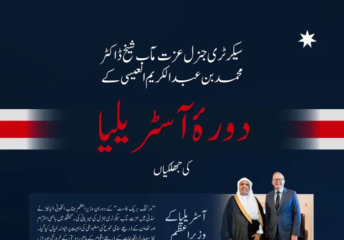 سیکرٹری جنرل رابطہ اور چیئرمین مسلم علماء کونسل، عزت مآب شیخ ڈاکٹر محمد العیسی کے دورہ آسٹریلیا کی اہم جھلکیاں: