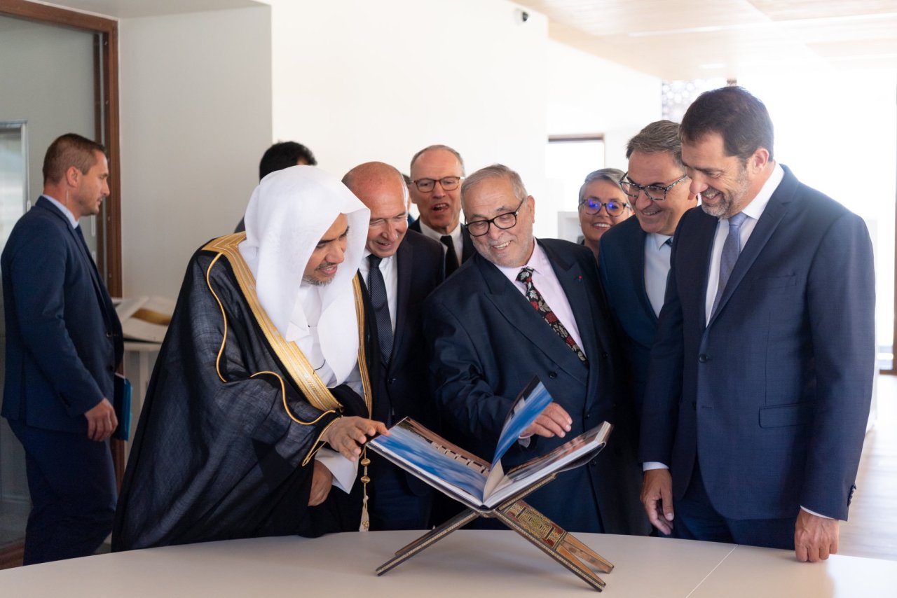 HE Dr.Mohammad Alissa, alongside the ifcmlyon President, the Mayor of Lyon, the President of the Lyon Metropolis &amp; the French Minister of Interior inaugurated the French Institute for Islamic Civilization