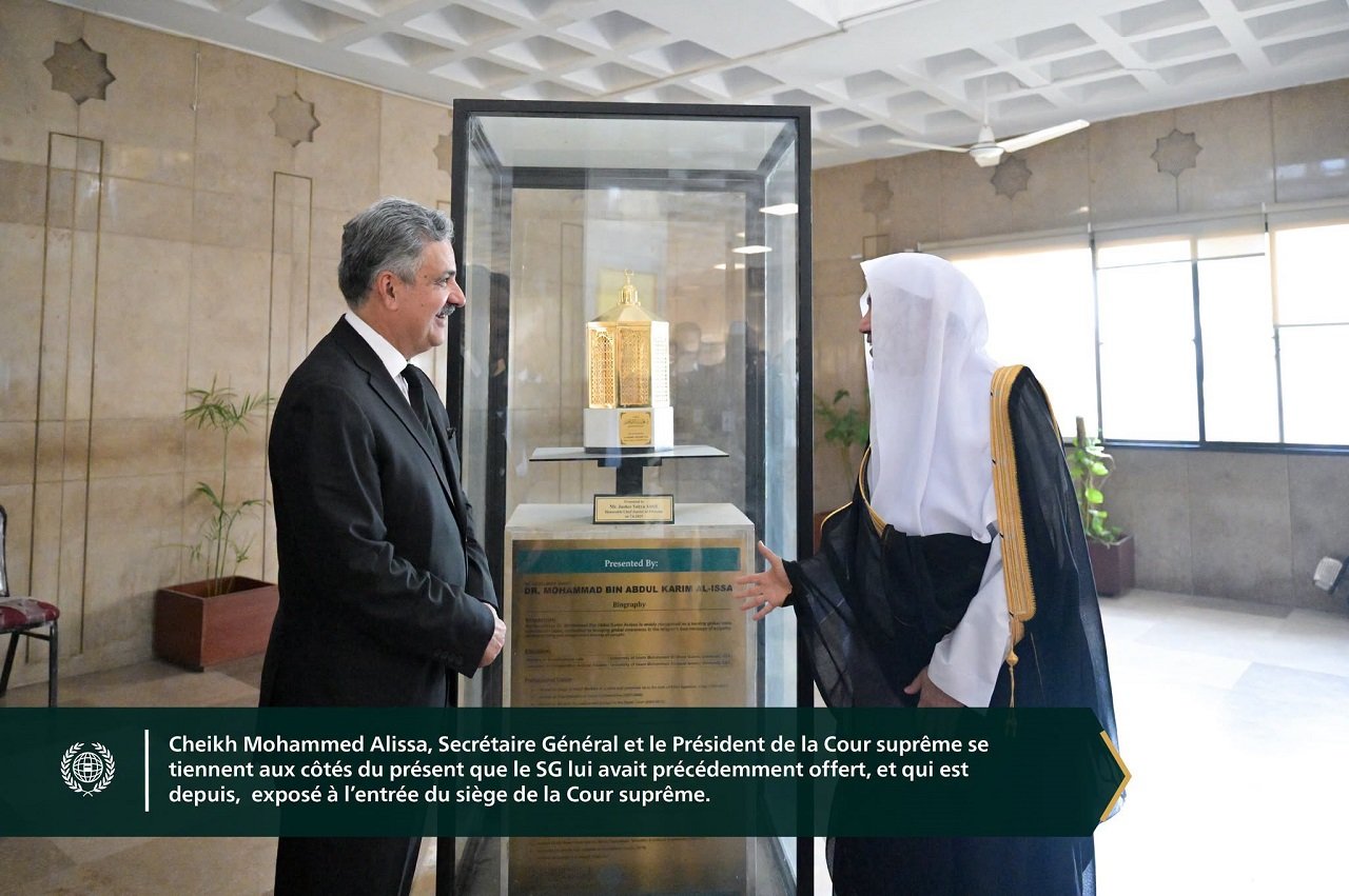 Le Président de la Cour suprême de la République islamique du Pakistan a reçu, au siège de la Cour, cheikh Mohammed Al-Issa , Secrétaire général