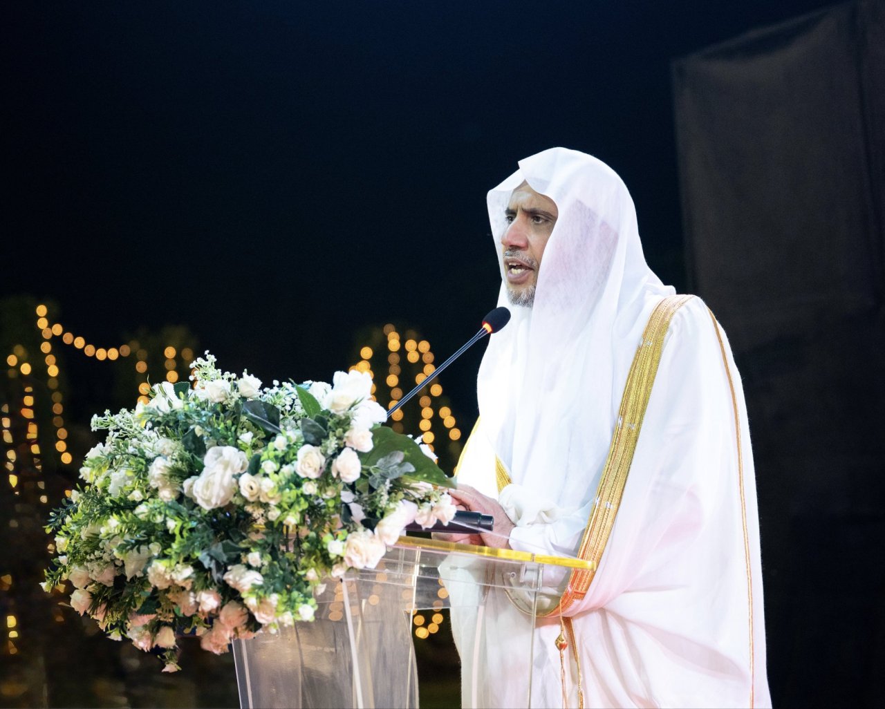 معالي رئيس لجنة الدفاع في مجلس الشيوخ الباكستاني، الوجيه السيد محمد طلحة محمود، يقيم مأدبة عشاء؛ احتفاءً بزيارة معالي الأمين العام، رئيس هيئة علماء المسلمين، فضيلة الشيخ د.⁧‫محمد العيسى