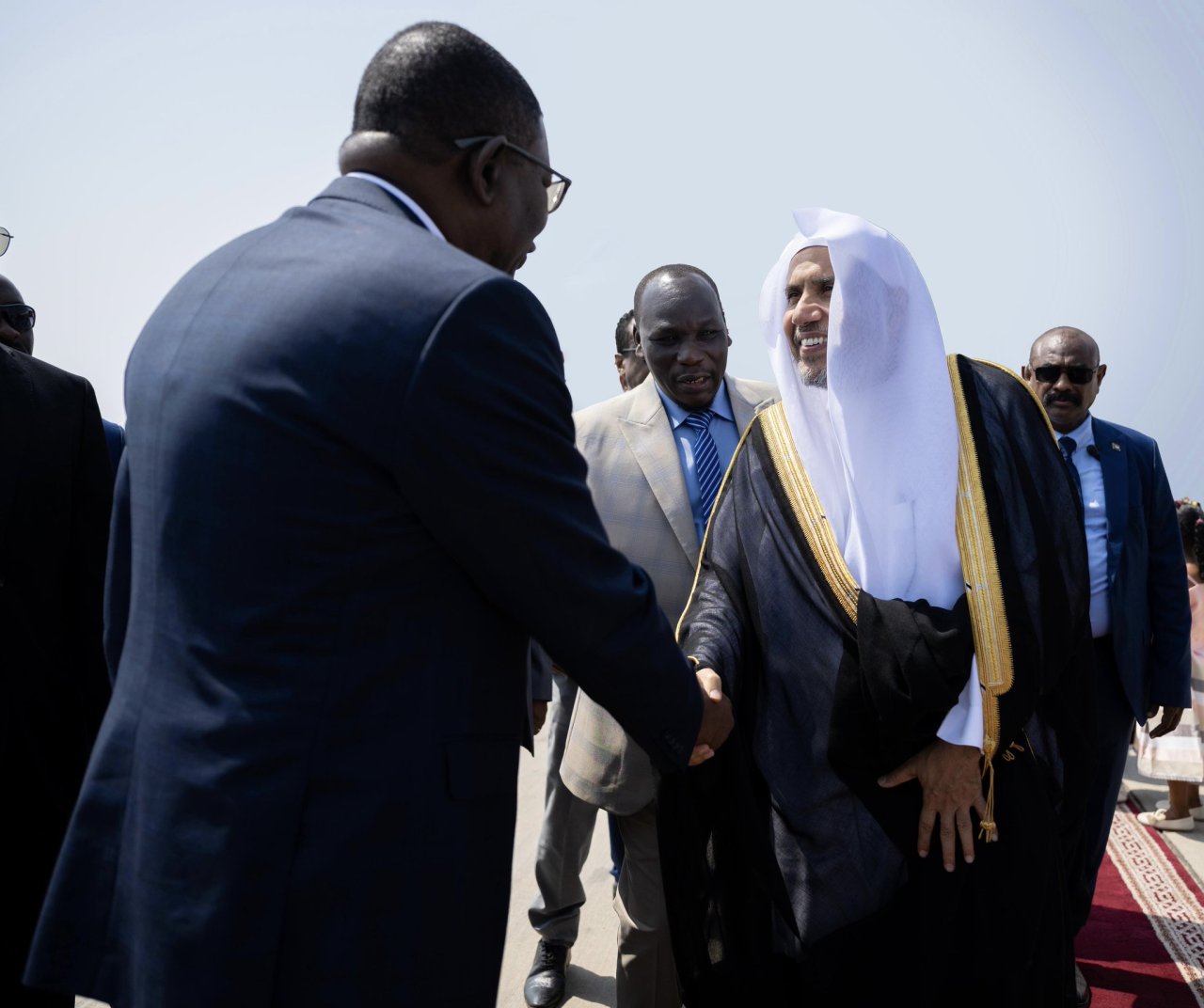 H.E. Sheikh Dr. Mohammed Al-Issa, Secretary-General of the Muslim World League and Chairman of the Organization of Muslim Scholars, arrived in the Republic of Sudan.