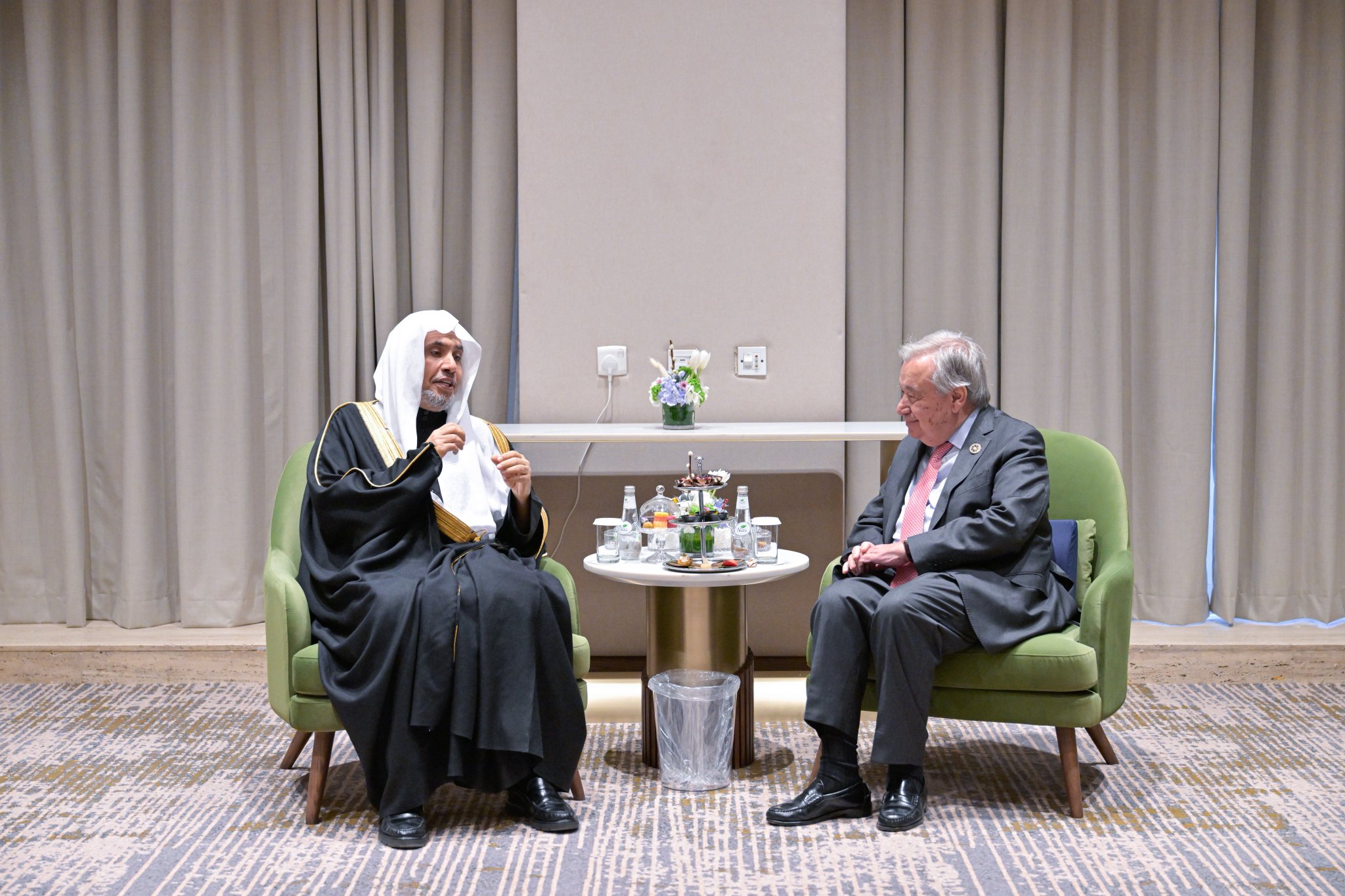 H.E. Sheikh Dr. Mohammed Al-Issa, met with H.E. Mr. António Guterres, Secretary-General of the United Nations