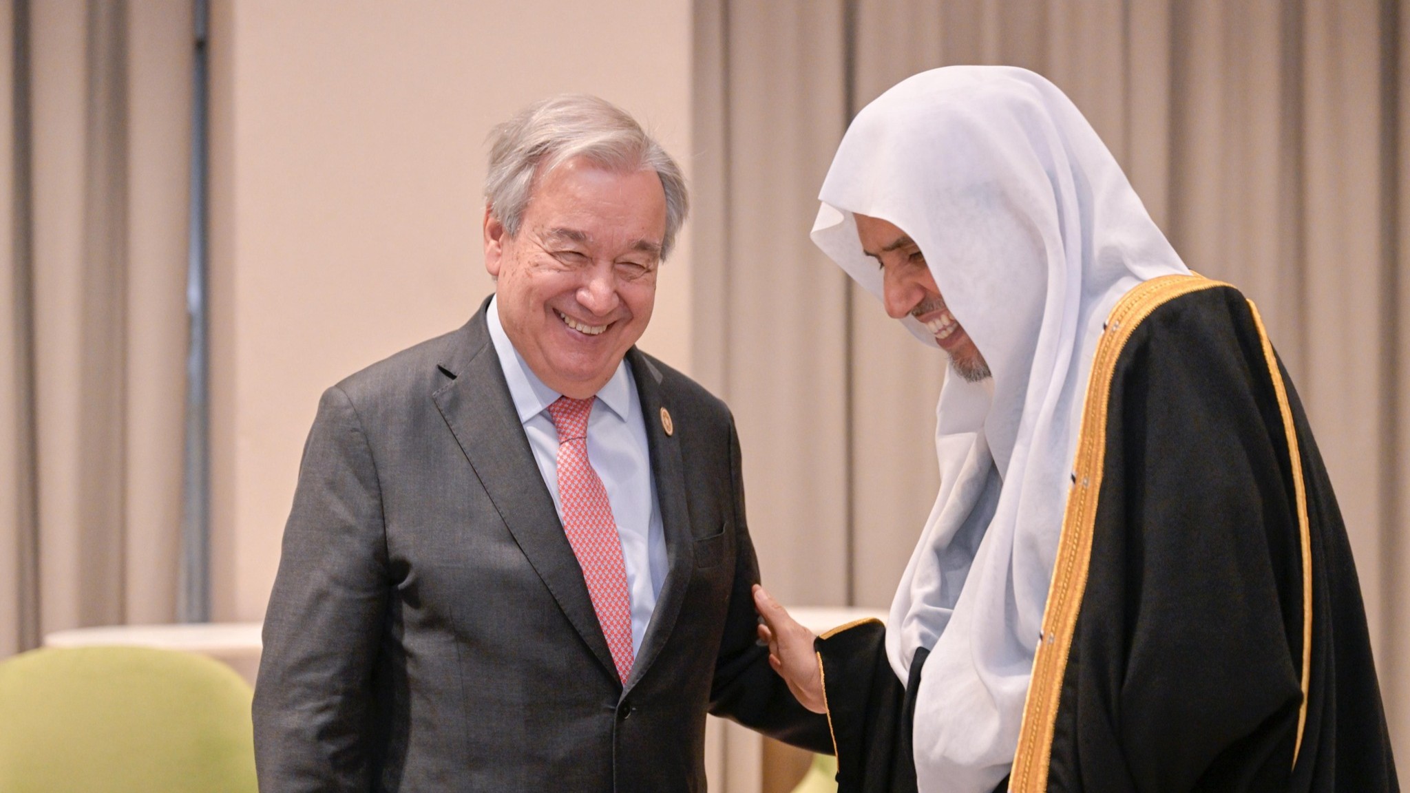 Secretary-General of the Muslim World League Meets with UN Secretary-General