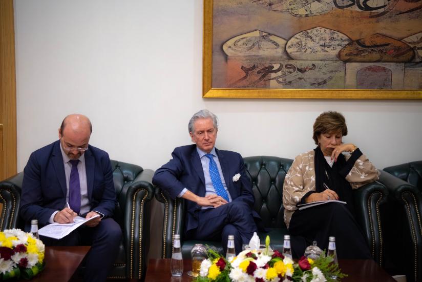 Le SG de la Ligue Islamique Mondiale, D. Mohamad Alissa recevant le conseiller pour les affaires religieuses auprès de la France