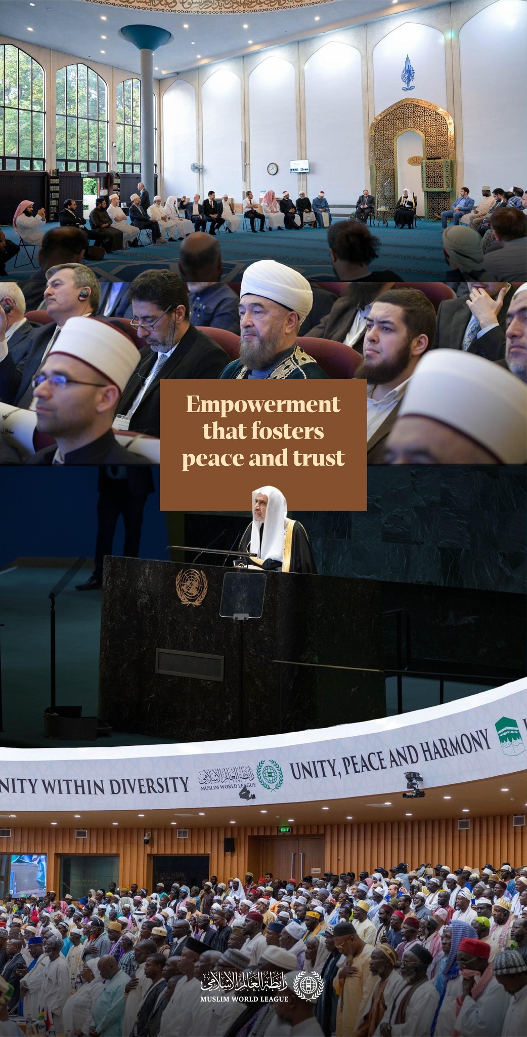The Muslim World League places great importance on supporting Muslim communities in countries where they constitute minorities by helping to build bridges between them