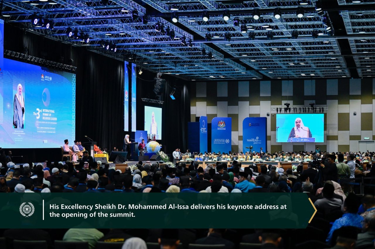 His Excellency Sheikh Dr. Mohammed Al-Issa, delivered the opening address at the Third International Summit of Religious Leaders