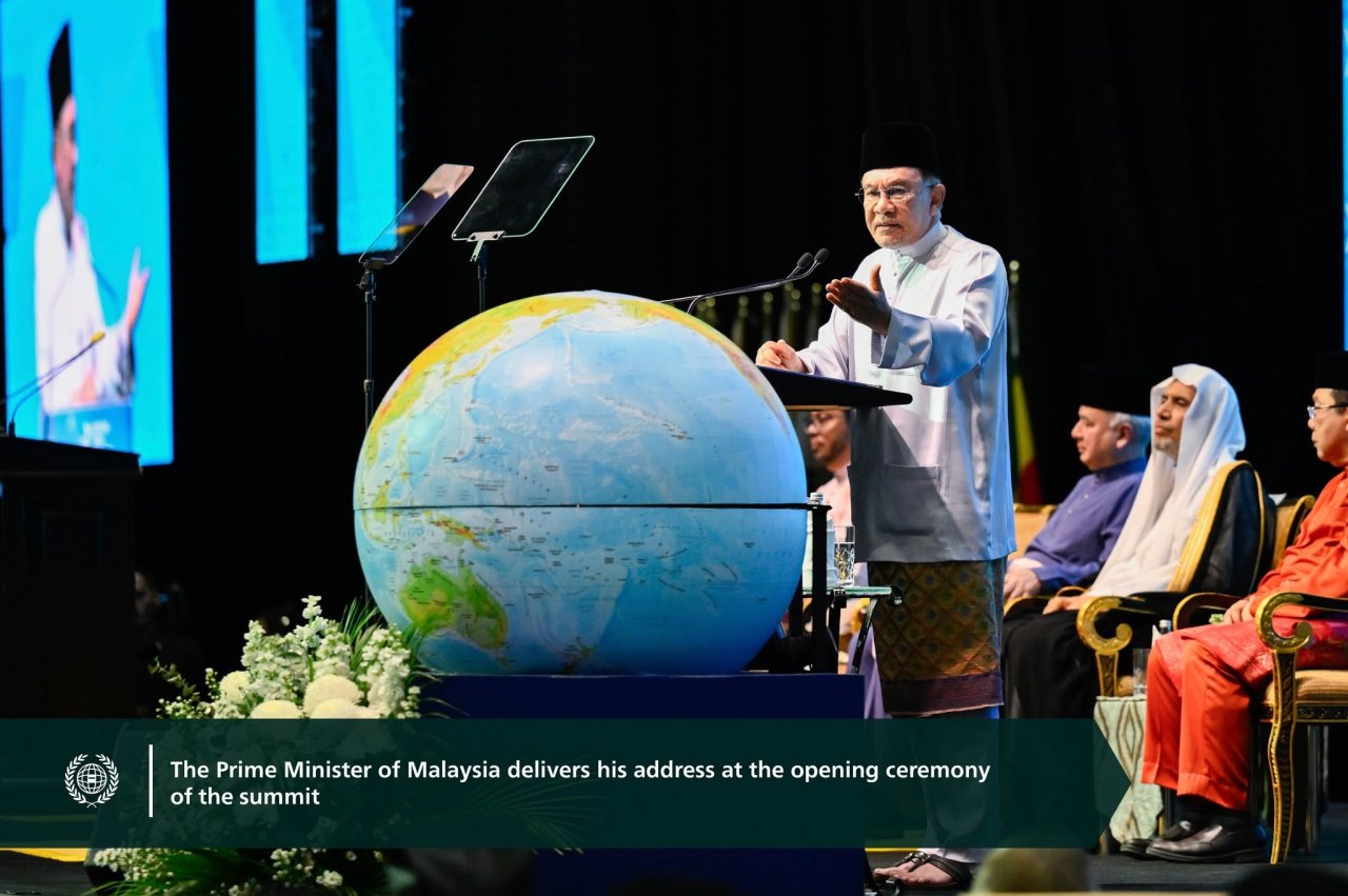 Photos from the Third International Summit of Religious Leaders, featuring H.E. Sheikh Dr. Mohammed Al-Issa, Secretary-General of the MWL, as a keynote speaker at the opening ceremony